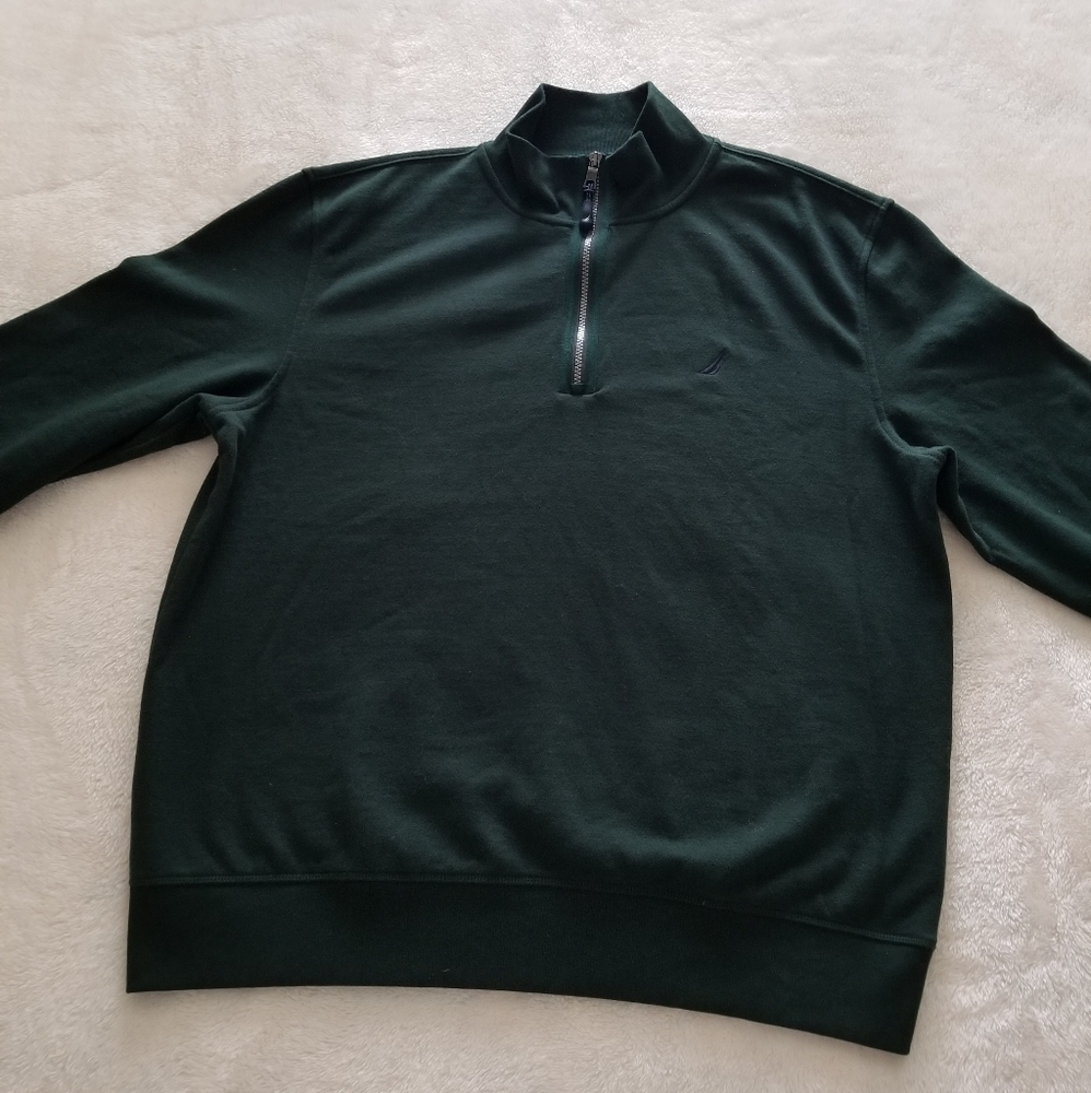 Nautica 1/4 Zip Pullover Sweater, Men's Size XL, NWOT - Dark Green